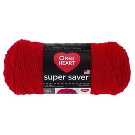 Super Saver Yarn by Red Heart - Solid Color Yarn for Knitting, Crochet, Weaving, Arts & Crafts - Cherry Red, Bulk 12 Pack