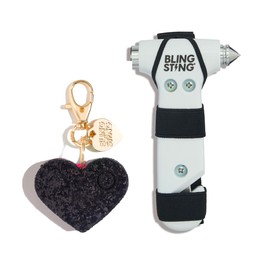 BLINGSTING Personal Safety Alarm & Car Escape Hammer Tool, 125 db Siren Keychain & LED Light, Emergency Window Breaker & Seat Belt Cutter, Women's Cute Auto Accessories