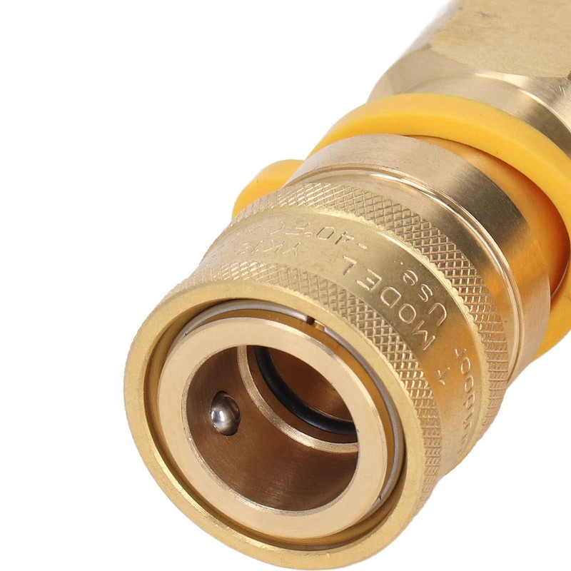 3/8 Inch Gas Y Splitter, Brass 2 Way Quick Connect