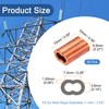 sourcing map Copper Duplex Oval Crimping Sleeve 1/8"(3mm) Cable Ferrule