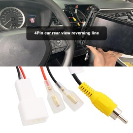 VGOL 2Pcs 4Pin Car Reverse Camera Retention Wiring Harness Connector Rear Reversing Camera Adaptor Compatible with Toyota, 23cm