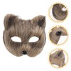 Alipis Mask Plush Cat Fox Mask Realistic Cat Masks Stuff
