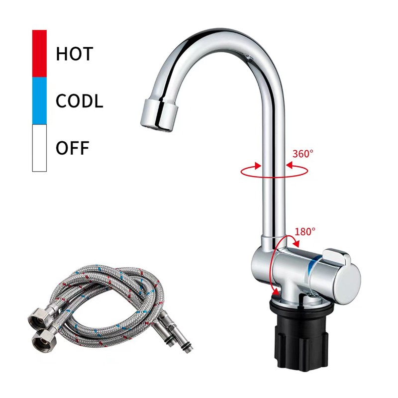 Folding Kitchen Faucets Polish Chrome Single Handle Basin Mixer Tap