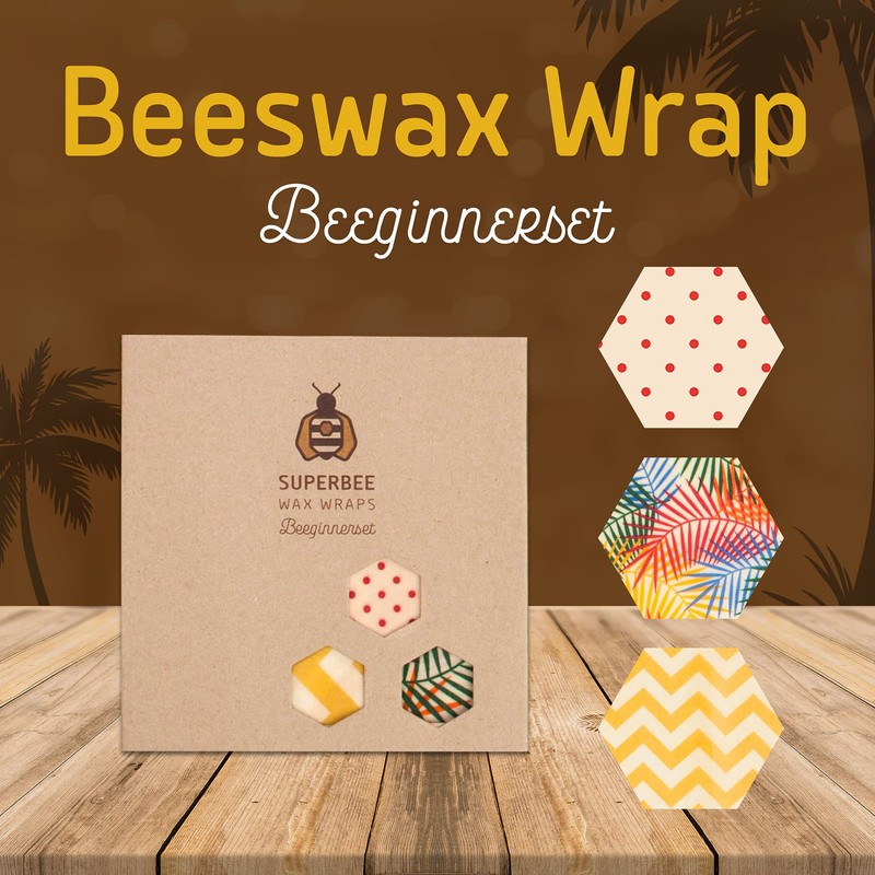 SuperBee Beeswax Wraps Beeswax Wraps | Reusable Food Wraps |