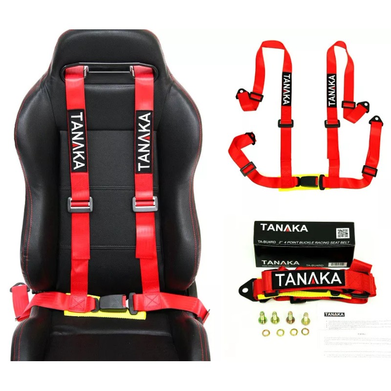 TANAKA 1 TANAKA UNIVERSAL RED 4 POINT BUCKLE RACING SEAT