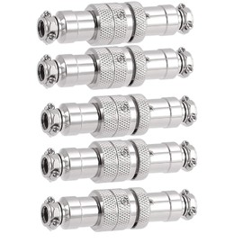 5pcs Aviation Plug, GX16 16 mm Aviation Connector Plug Docking Female & Male Round Connector (3Pins)