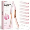 Eyebrow Razor and Face Razor for Women, Reusable Metal Handle