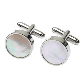 Cufflinks Mother of Pearl | Cufflinks for Men | Gift Wedding Pearl | Gift for Men Birthday Jewellery Stainless Steel Business Shirt Design Silver, Unique, Brass, Fire Opal, Brass, Fire Opal