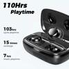 Tribit Wireless Earbuds, 110H Playtime Bluetooth 5.3 IPX8 Waterproof Touch