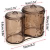 Hipiwe Acrylic Makeup Cotton Pad Q-Tips Holder with Cover -