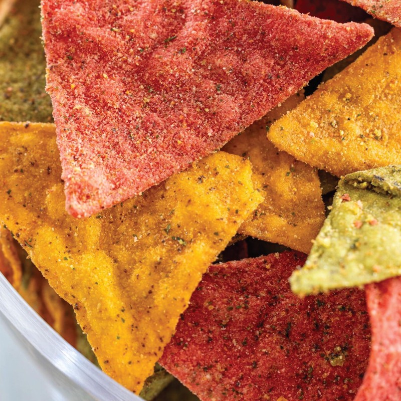 Sensible Portions Garden Veggie Flavor Burst Tortilla Chips, Nacho, 2