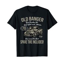 70th Birthday Vintage Old Banger 70 Years Old Men Gift Retro T-Shirt