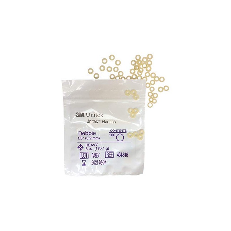 Snorflex Intraorale Elastics DEBBIE, kieferorthopädische Gummis Heavy 6oz /170,1g (1/8"