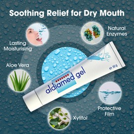 aldiamed aldiamed Mouth Gel 50g for Dry Mouth, Intensive Moisturising Gel for Long-Lasting Care of Dry Mouth, Relieves Sore, Sensitive Mouths, and Provides Comfort at Night.