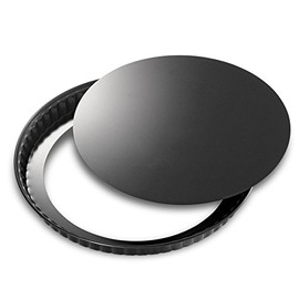 Küchenprofi 0810001020 Bake One Quiche Tin with Loose Base 20 cm, Steel Tray, Black, 20 x 20 x 3 cm 6 Units