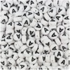 BeadTin White Opaque 7mm Coin Plastic Alphabet Beads - Black