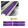 Dickno 4 PCS Car Door Sill Protector, 3D Carbon Fiber