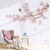 decalmile Cherry Blossom Tree Branch Wall Decals Pink Flower Birds