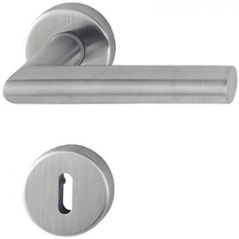 Hoppe Amsterdam E1400Z/42KV/42KVS Double-Sided Door Handle and Lock Set Stainless Steel