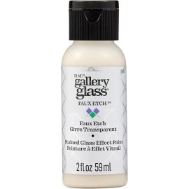Plaid Gallery Glass Faux Etch ~ Faux Etch ~ Stained Glass Effect Paint 2 oz