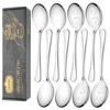 Keyoxy 8 Piece Stainless Steel Serving Spoon Set - 4