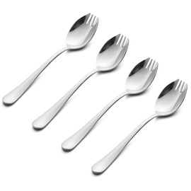 Alata Sporks, 12-Pack Food-grade Stainless Steel Sporks, 7.4 Inches Long Handle Salad Forks For Dessert, Ice Cream, Salad, Soup, Noodle, Spaghetti, Dishwasher Safe