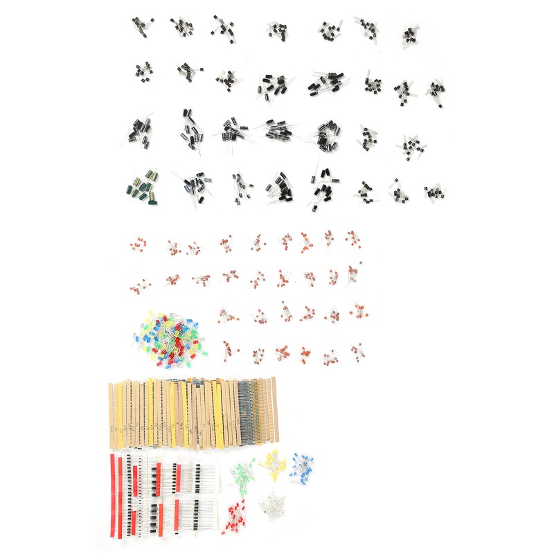 Super Electronic Component Kit 7 Values Set Resistor Diode Capacitor