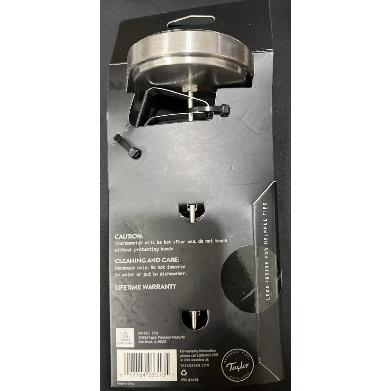 TAYLOR THERMOMETER PRO stainless kitchen big 3" dial professional deep