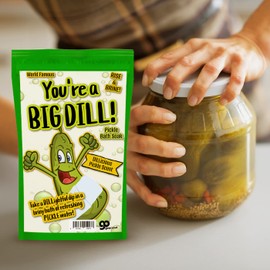 Big Dill Pickle Bath Soak - Fresh Dill Pickle Scent Bath Salts for Kids - Weird Spa Gift for Pickle Lovers, Funny Christmas Stocking Stuffers, Unisex Grab Bags, Easter Gift Baskets