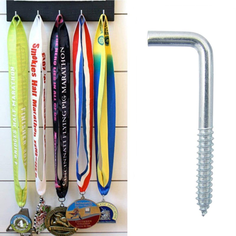 Srup Pack of 40 Screw Hooks with Slotted, L Hook