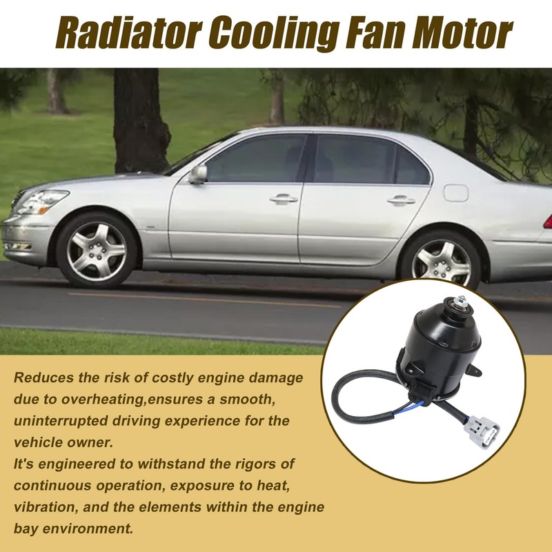 GXARTS Radiator Cooling Fan Motor Driver Side Replace 16363-50030 Compatible