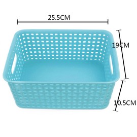 Eudokky Plastic Colored Storage Baskets, Small Woven Baskets Set of 6