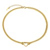 Oidea Gold Plated Heart Choker Necklace for Women, Punk Cuban