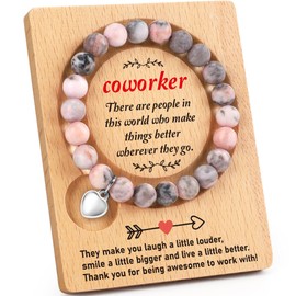 WZHENAINI Thank You Gift for Coworker Women, Coworker Employee Appreciation Gifts, Coworker Birthday Leaving Going Away Retirement Farewell Coworkers Women Work Friendship Bracelets