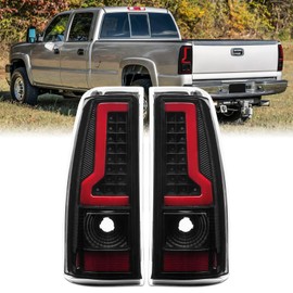 Reinko Tail Lights Assembly Compatible with Tail Lights For 2003-2006 Chevy Silverado Brake Lamps LED Tail Light New Smoke