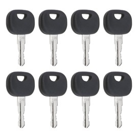 Create idea Pack of 8 606 Ignition Keys Start Switch Key 606/14606 Compatible with Liebherr Compatible with John Deere Excavator Dumper Truck Loader Construction Machinery