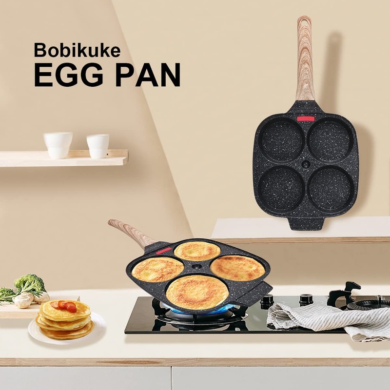 Bobikuke Egg Pan, Egg Frying Pan with Lid Nonstick 4