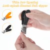 2Pcs Large Curved Nail Clippers, Wide Jaw Opening Anti-Splash Slanted