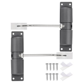 sourcing map 2 Pcs 128mm/5.04" Spring Door Closer, Aluminum Alloy Automatic Door Closers with Adjustable Closing Speed for Home Self-Closing 20-40kg Door, Grey