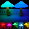 AUSAYE 2 Pack LED Cute Mushroom Night Light Plug into