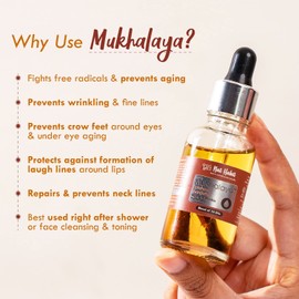 Generic Nat Habit Patchouli Manjistha Mukhalaya, Face Oil For Aging & Wrinkle Protection with Blend of 14 Cold Pressed Oils, No Mineral Oil or Chemicals (30ml)