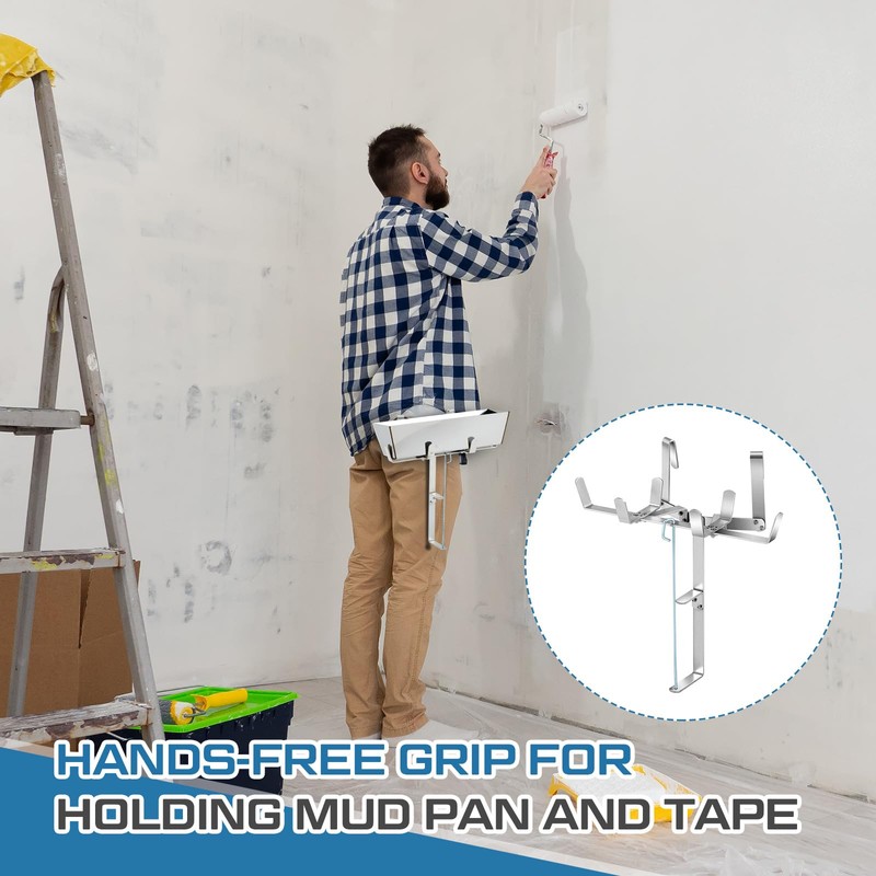 Blulu 1 Pack Drywall Mud Pan Holder and Spool Tape