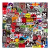 Grupo De Rock 100 Calcomanias Stickers De Pvc Vs Agua