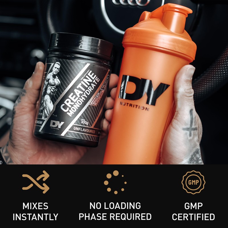 DY Nutrition Pure Creatine Monohydrate Powder 300 g, Unflavoured x60