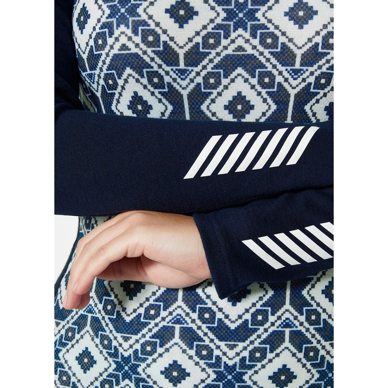 Helly Hansen Women's Lifa Merino Midweight Graphic 1/2 Functional Shirt