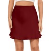 Mist Azur Women's Elegant Silky Satin Mini Skirt High Waist