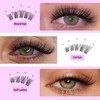 VEYESBEAUTY Lash Clusters Kit Individual Eyelash Extensions Thin & Invisible