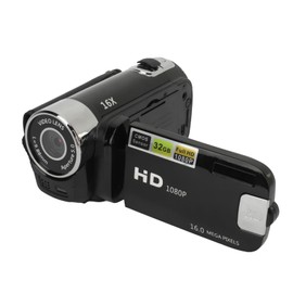 Tangxi Cámara Digital de 16 MP, Videocámara Portátil con Pantalla Giratoria de 2,4 Pulgadas, Antivibración y Luz de Relleno, Grabadora de Vídeo HD con Zoom de 16X para