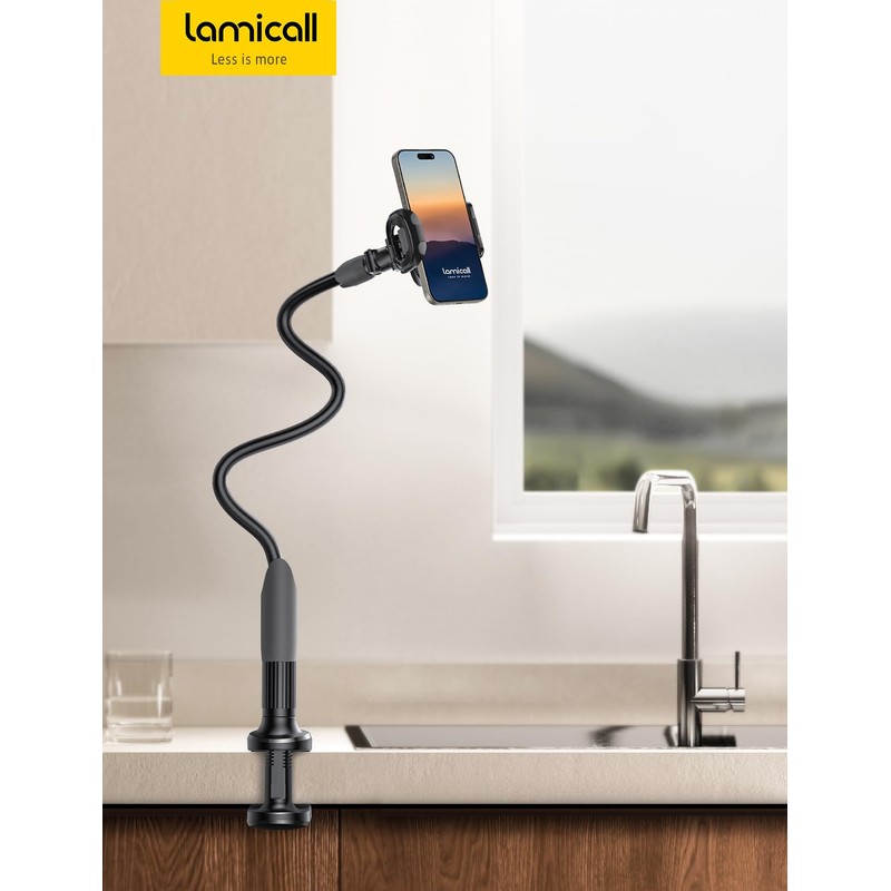 Lamicall Gooseneck Phone Holder for Bed - Cell Phone Mount
