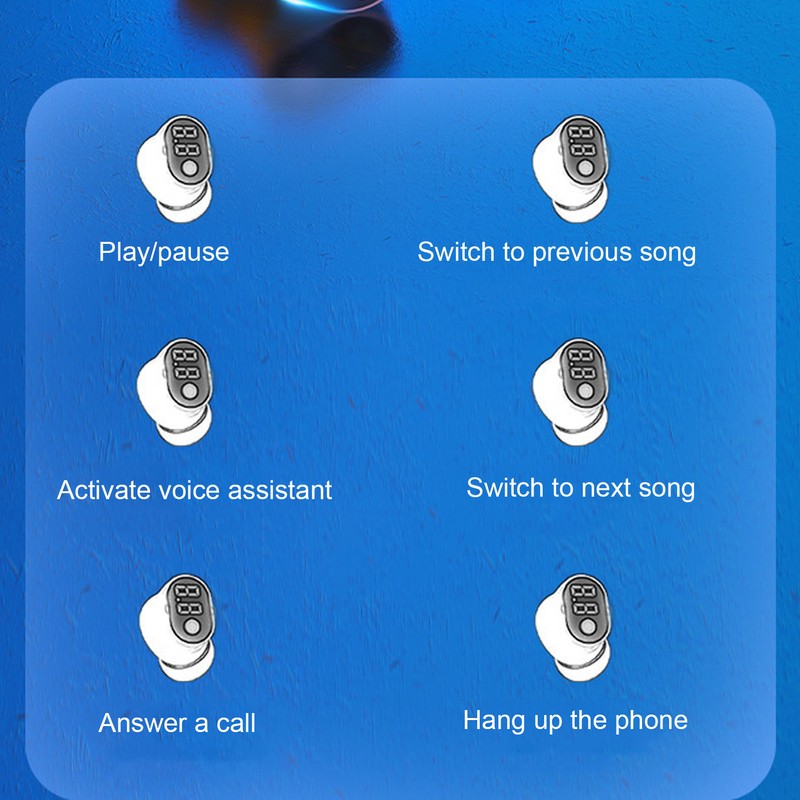 Single Bluetooth Mini Earbuds Bluetooth 5.2 Noise Reduction Ergonomic Digital